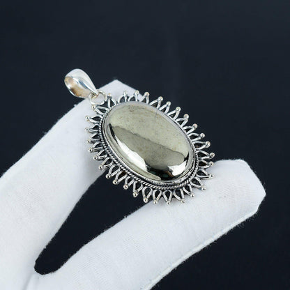Gold Pyrite Gemstone Pendant