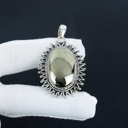 Gold Pyrite Gemstone Pendant