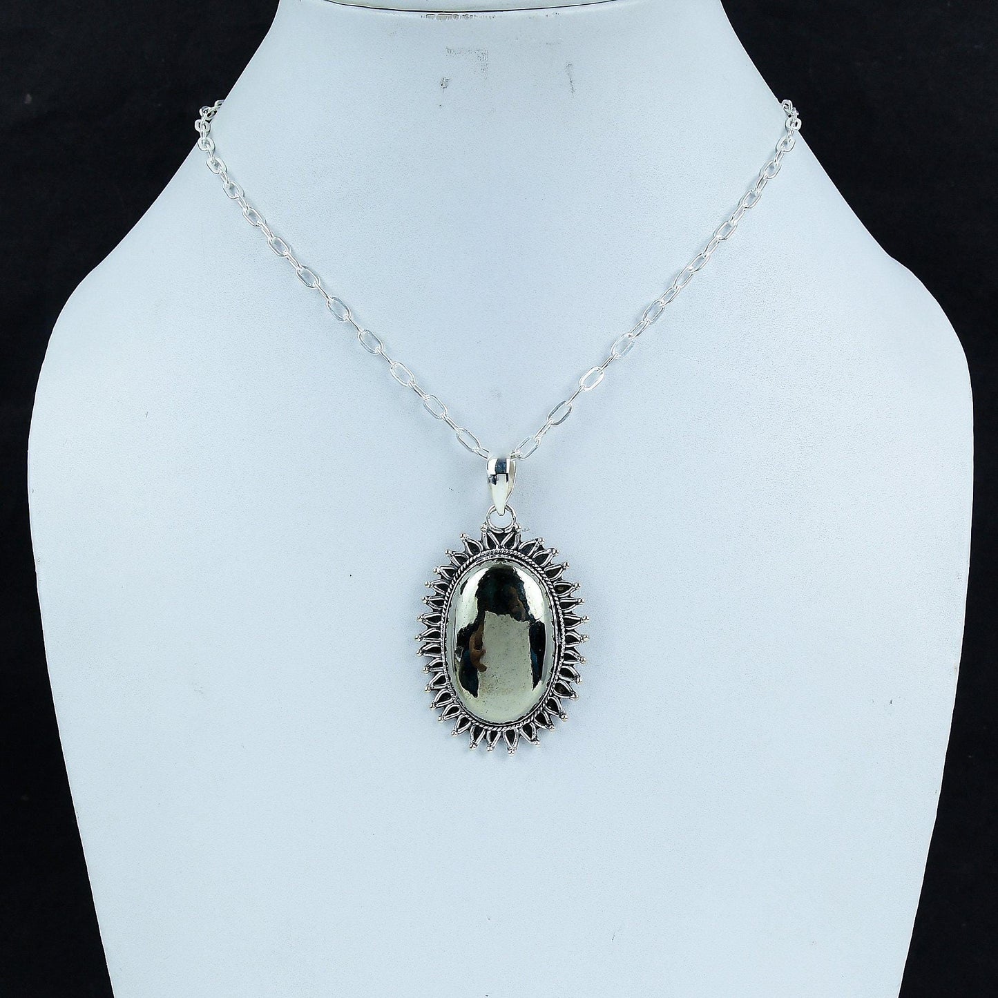 Gold Pyrite Gemstone Pendant