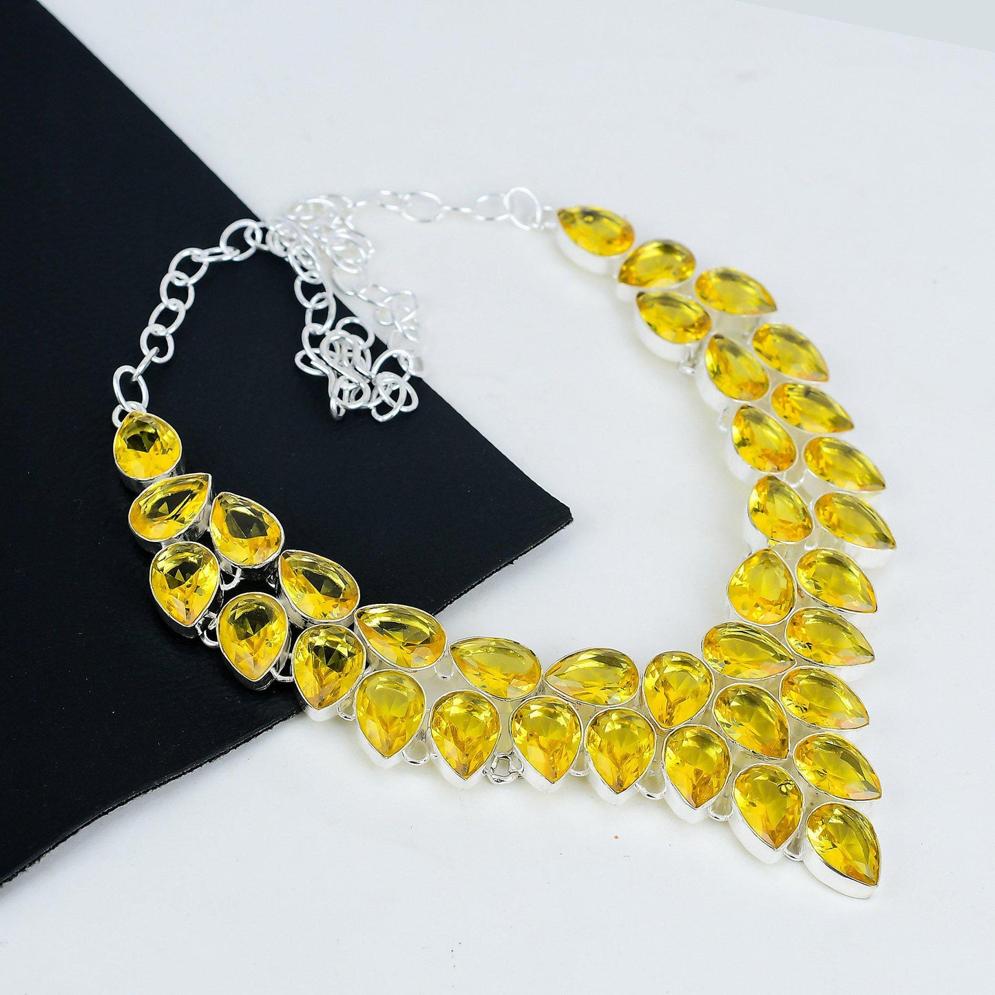 Yellow Citrine Gemstone Necklace