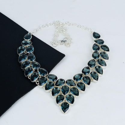 Indicolite Blue Sterling Silver Necklace