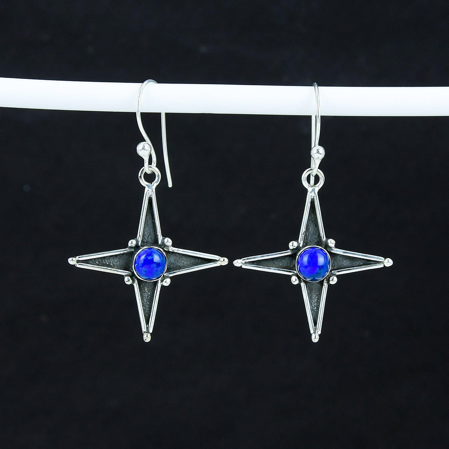 Blue Lapis Lazuli Gemstone Earrings