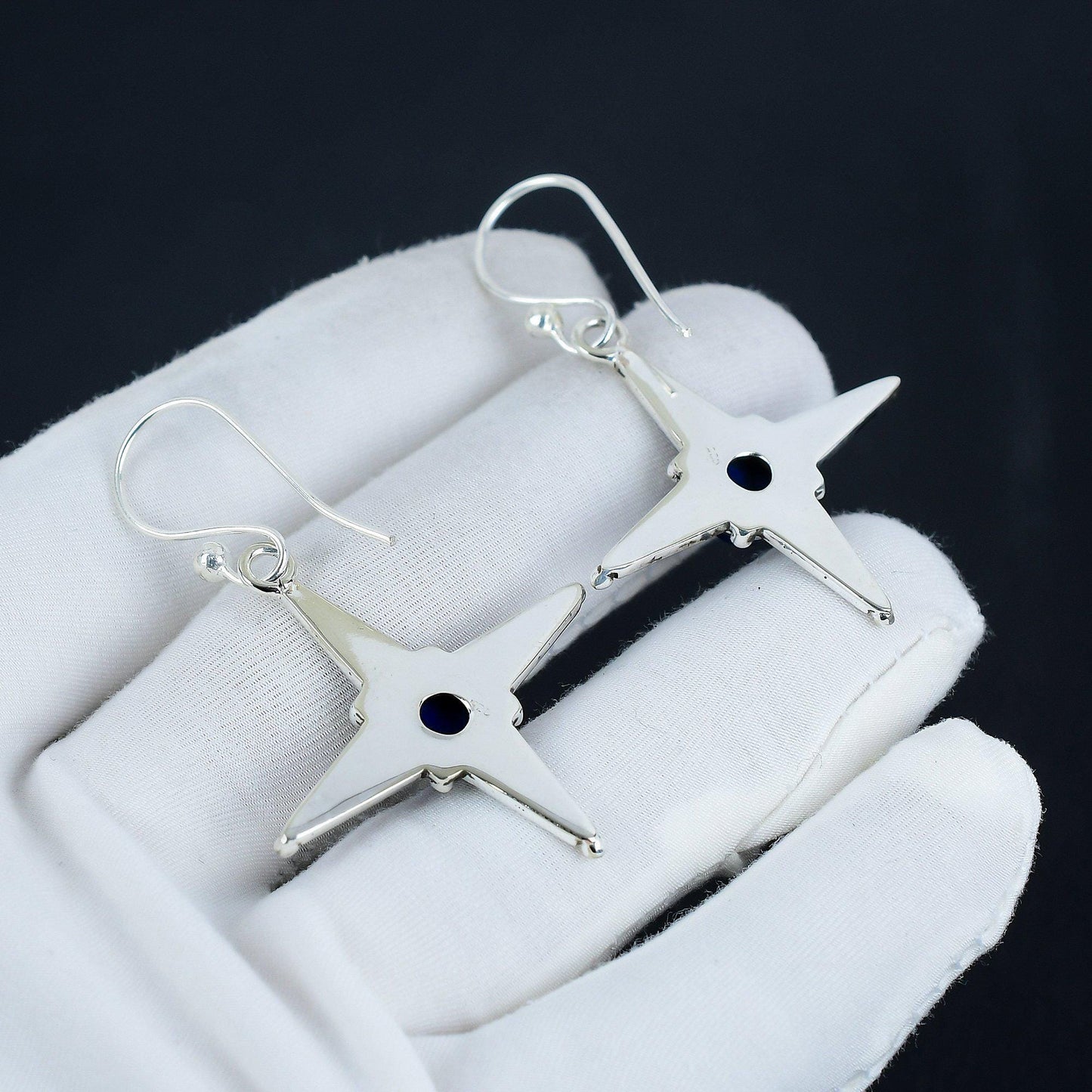 Blue Lapis Lazuli Gemstone Earrings