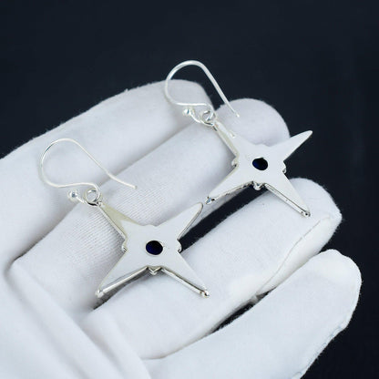 Blue Lapis Lazuli Gemstone Earrings