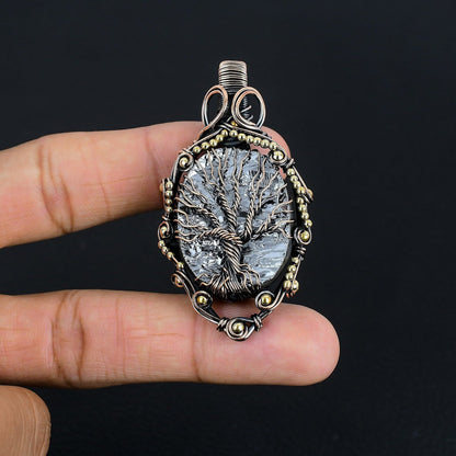 Black Shungite Gemstone Pendant