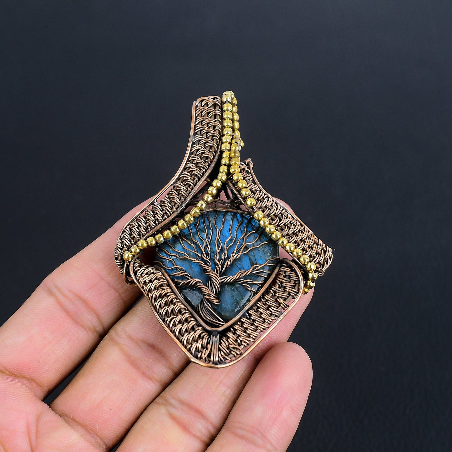 Blue Labradorite Gemstone Pendant