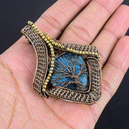Blue Labradorite Gemstone Pendant