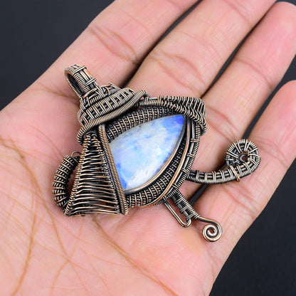 Rainbow Moonstone Gemstone Pendant