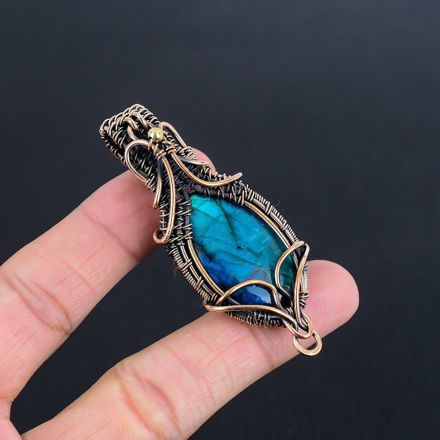 Blue Labradorite Gemstone Pendant