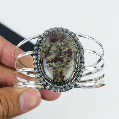 Green-Red Dragon Blood Gemstone Bangle