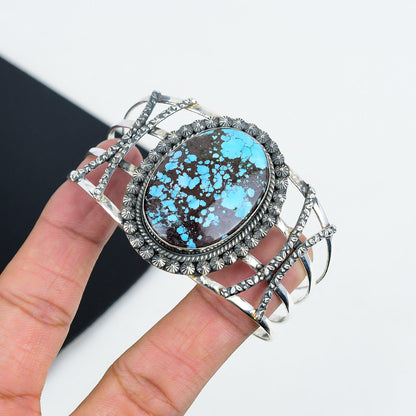 Turquoise Gemstone Sterling Silver Bangle