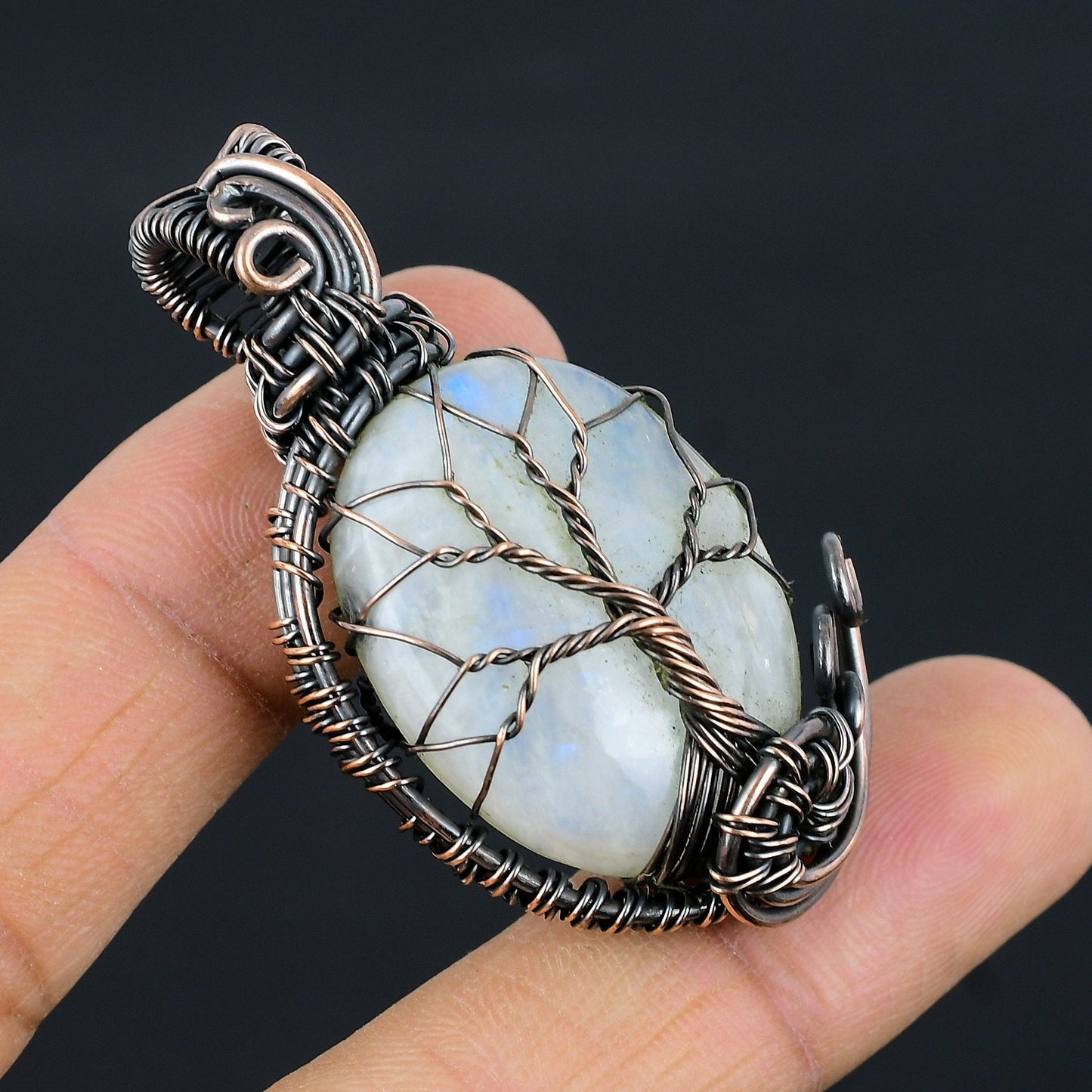 Rainbow Moonstone Gemstone Pendant