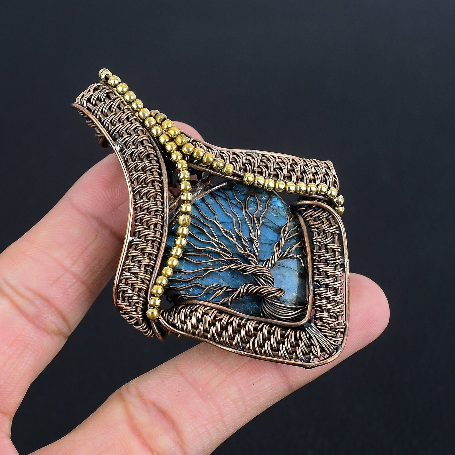 Blue Labradorite Gemstone Pendant