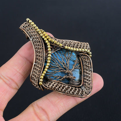 Blue Labradorite Gemstone Pendant