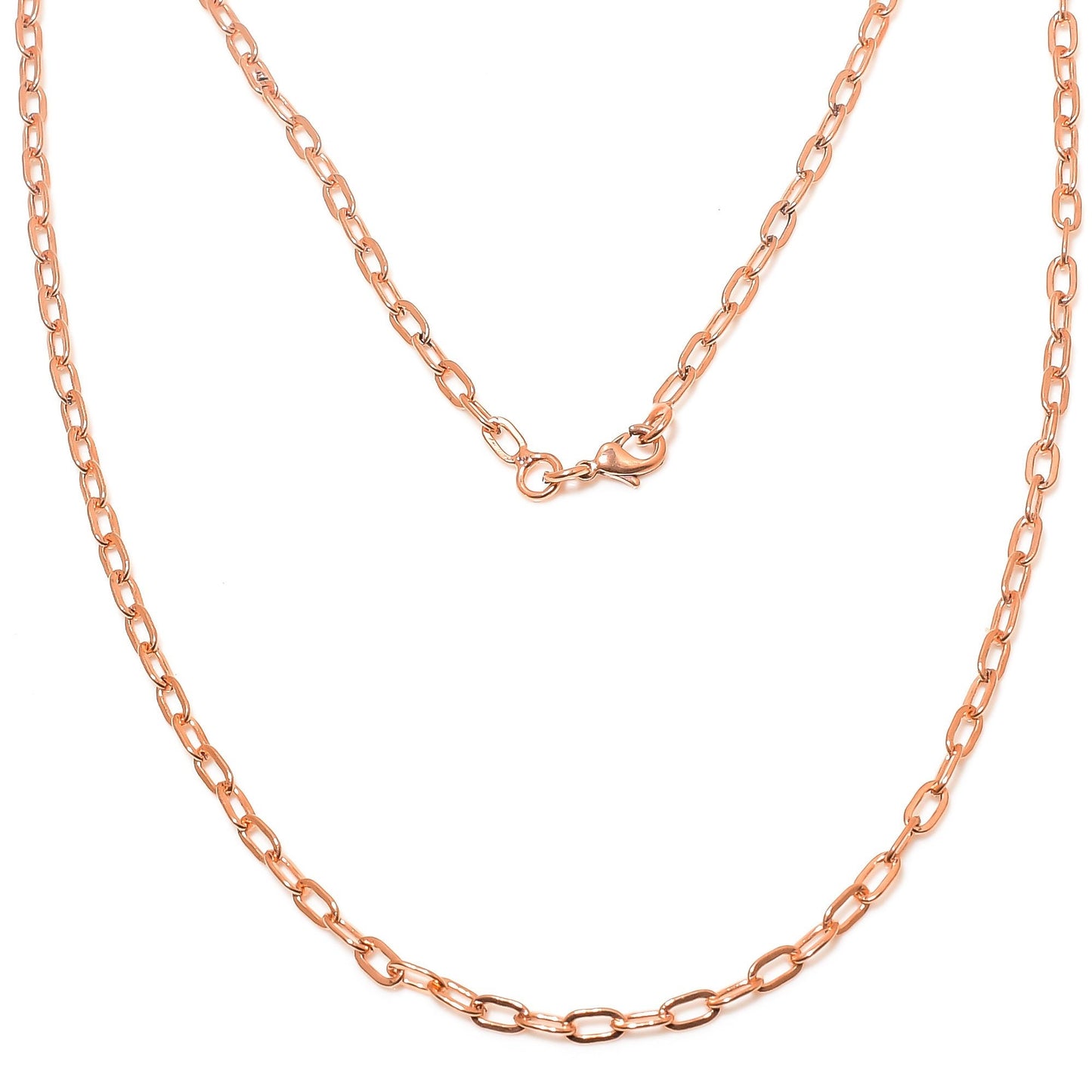 Oxidized Copper Gemstone Link Chain