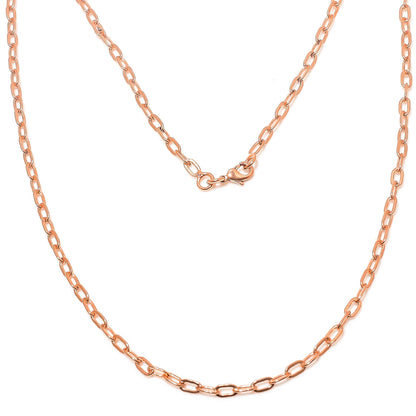 Oxidized Copper Gemstone Link Chain