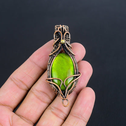 Green Fire Labradorite Gemstone Pendant