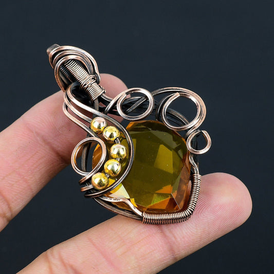 Yellow Citrine Gemstone Pendant
