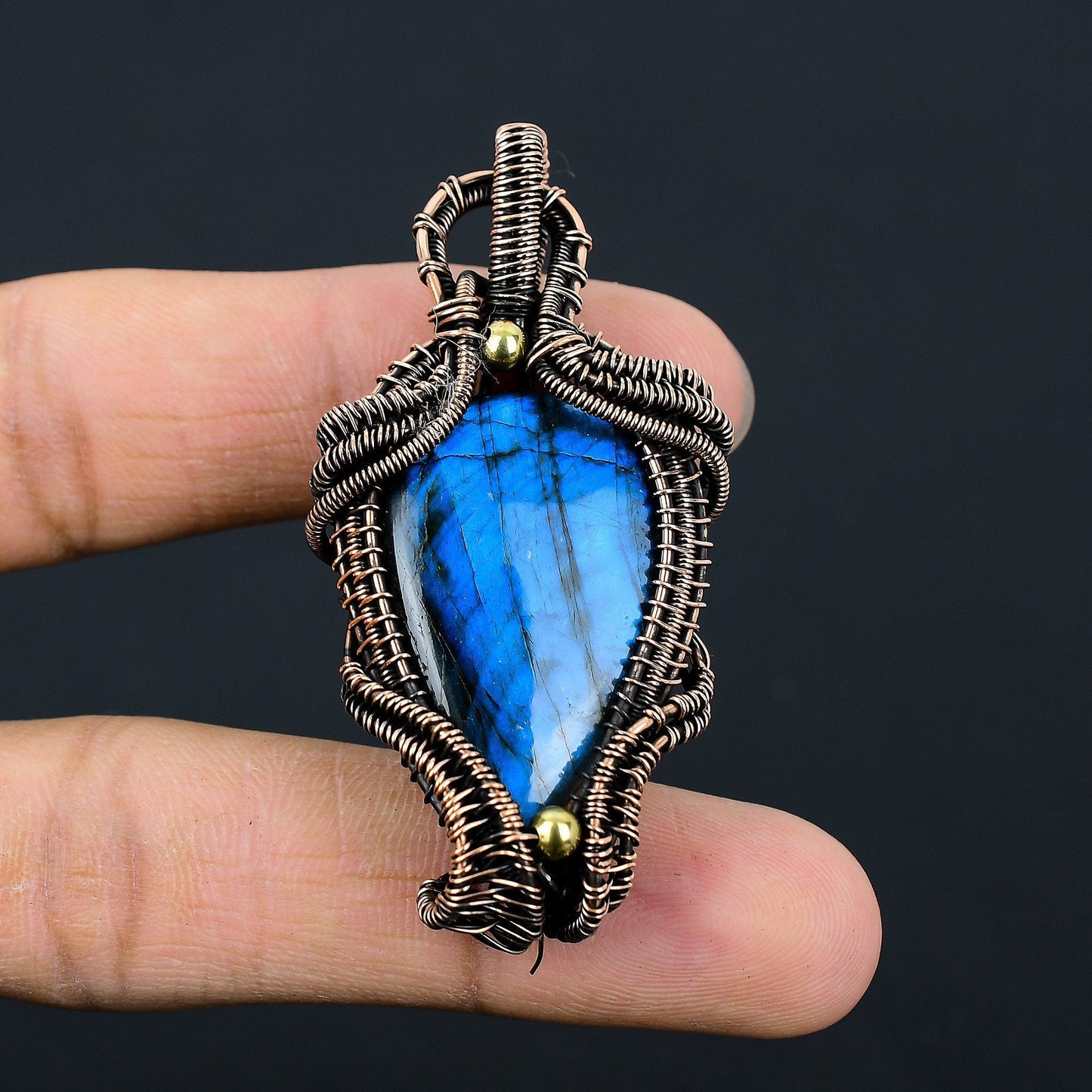 Blue Labradorite Gemstone Pendant