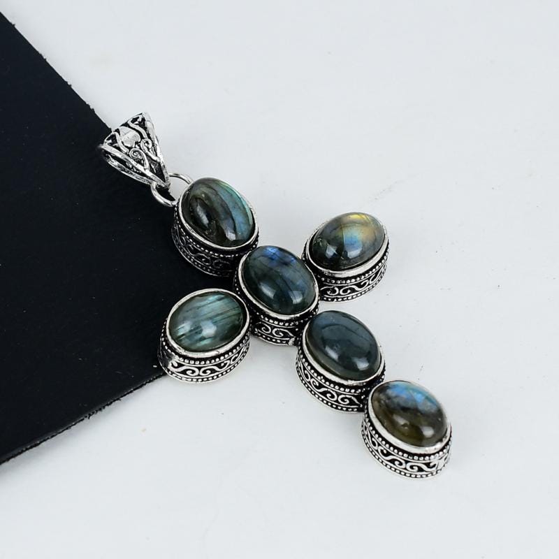 Blue Labradorite Gemstone Pendant