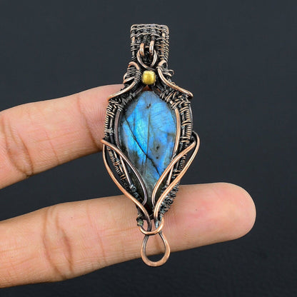 Blue Labradorite Gemstone Pendant