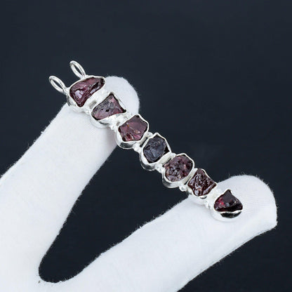 Red Garnet Gemstone Pendant Necklace