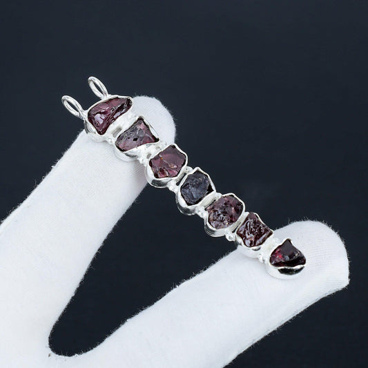 Red Garnet Gemstone Pendant Necklace