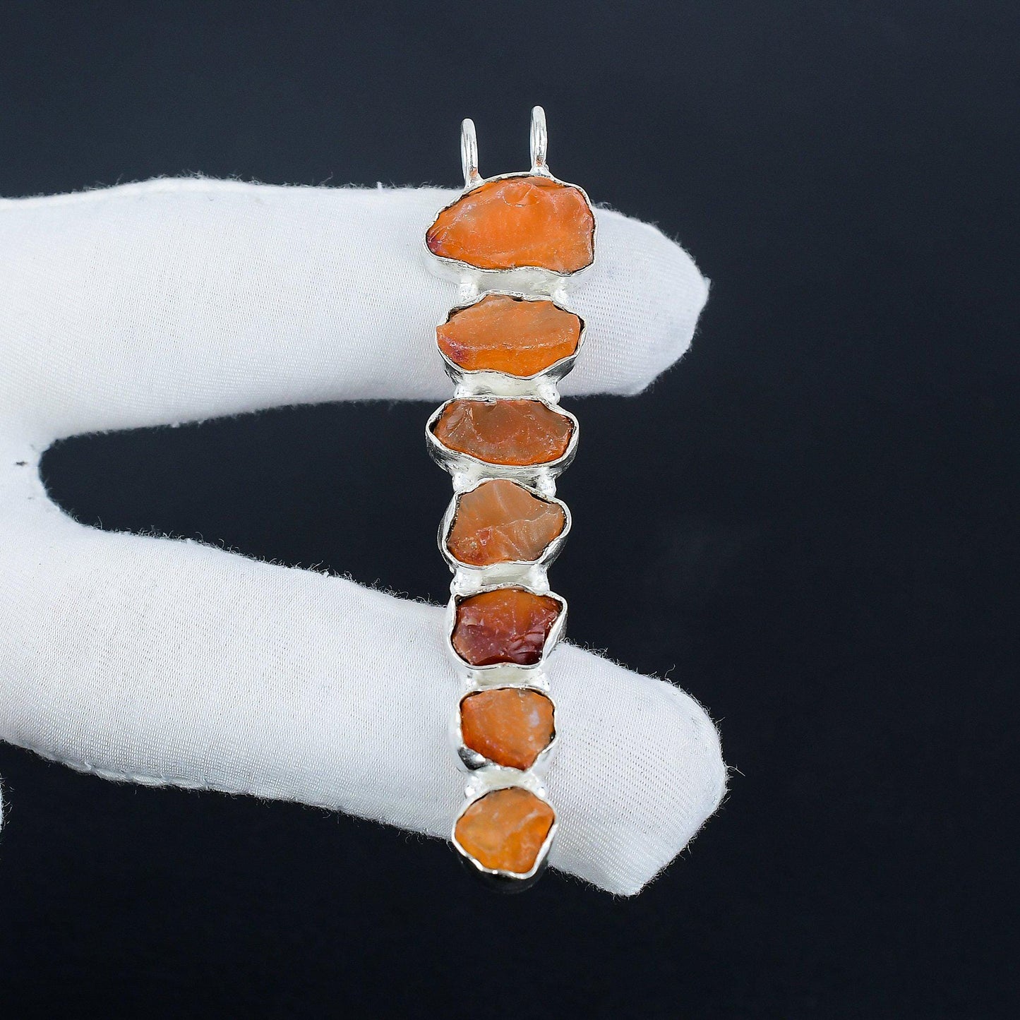 Red Carnelian 7-Stone Pendant