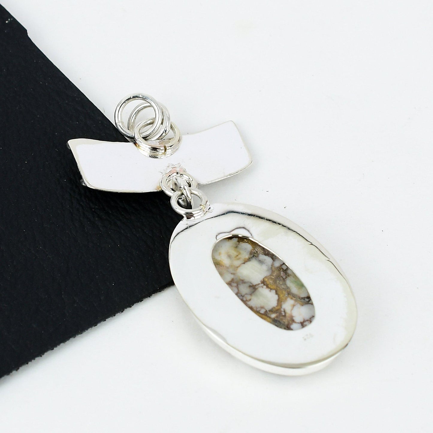 Brown & White Wild Horse Jasper Gemstone Pendant