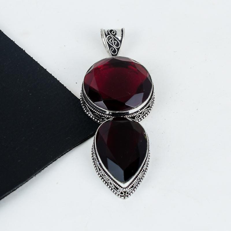 Red Garnet Gemstone Pendant