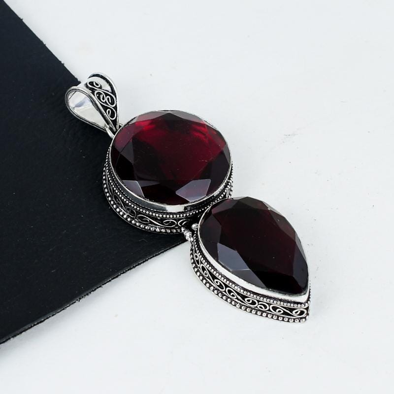 Red Garnet Gemstone Pendant