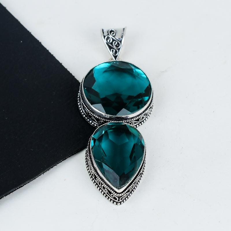 Blue Indicolite Gemstone Pendant