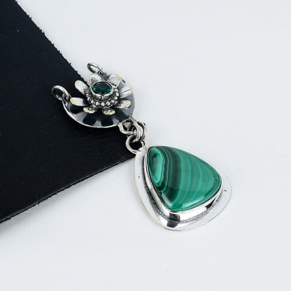 Green Malachite Gemstone Pendant