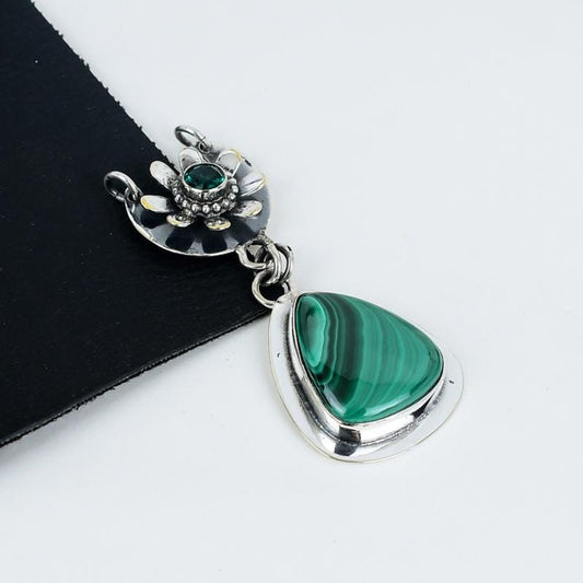 Green Malachite Gemstone Pendant