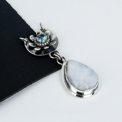 Rainbow Moonstone Gemstone Pendant