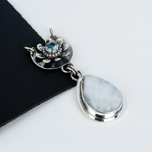 Rainbow Moonstone Gemstone Pendant