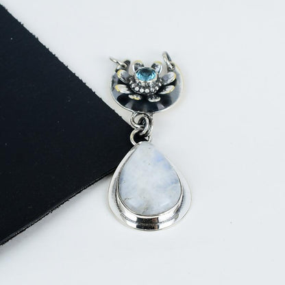 Rainbow Moonstone Gemstone Pendant