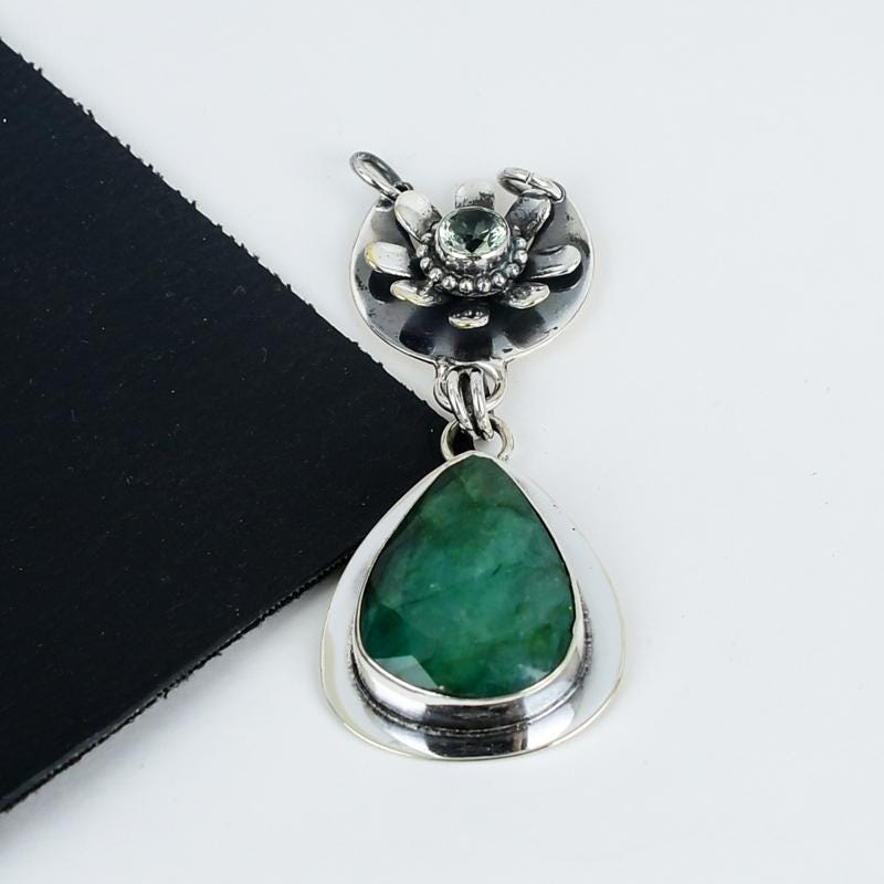 Green Emerald Gemstone Pendant
