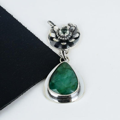 Green Emerald Gemstone Pendant