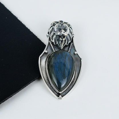 Blue Labradorite Sterling Silver Pendant