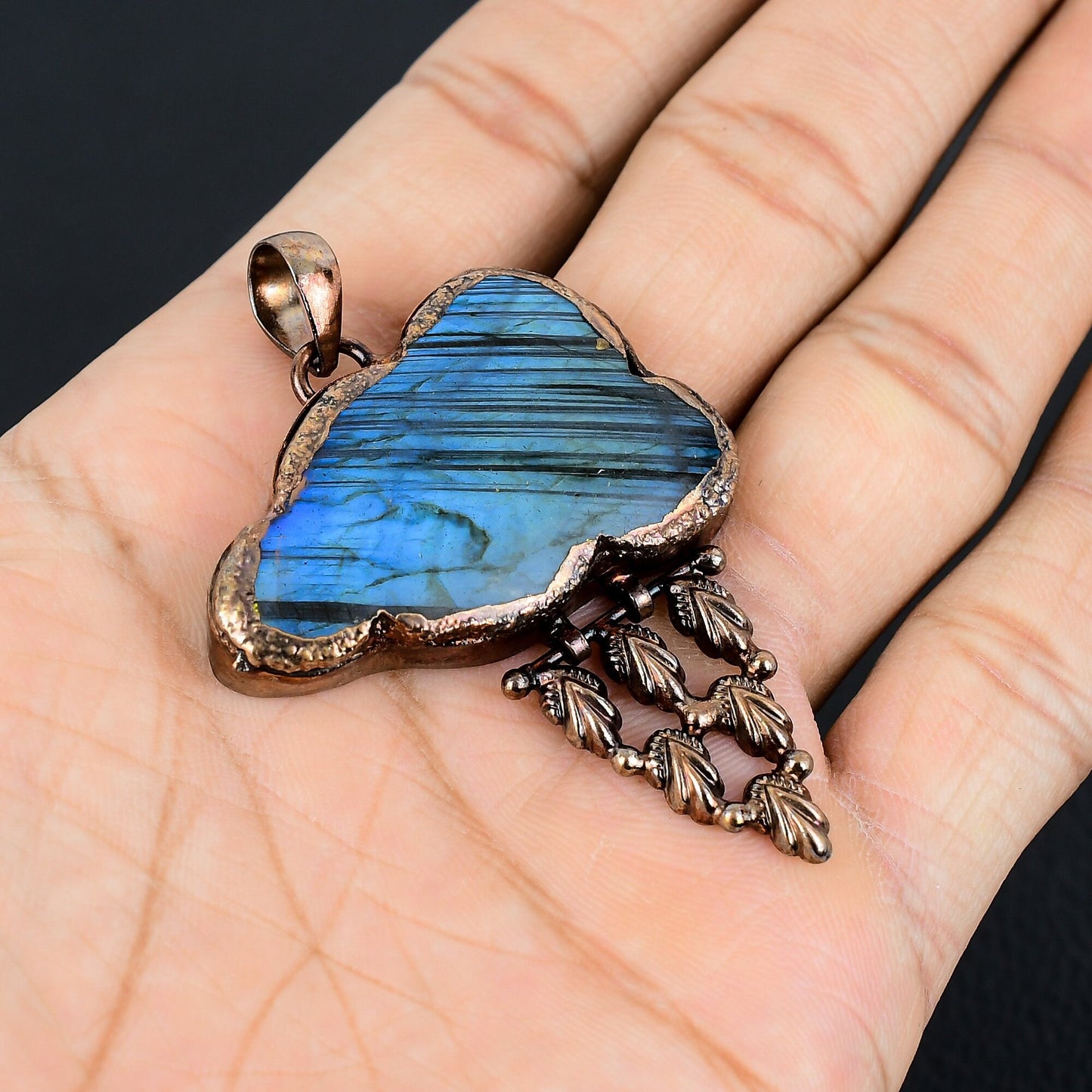 Blue Labradorite Gemstone Pendant