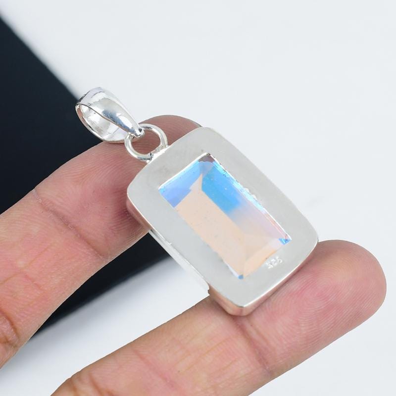 Rainbow Topaz Gemstone Pendant