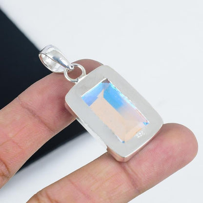 Rainbow Topaz Gemstone Pendant