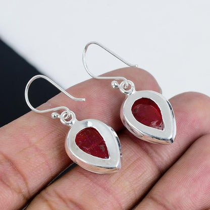 Blue Opal Gemstone Earrings