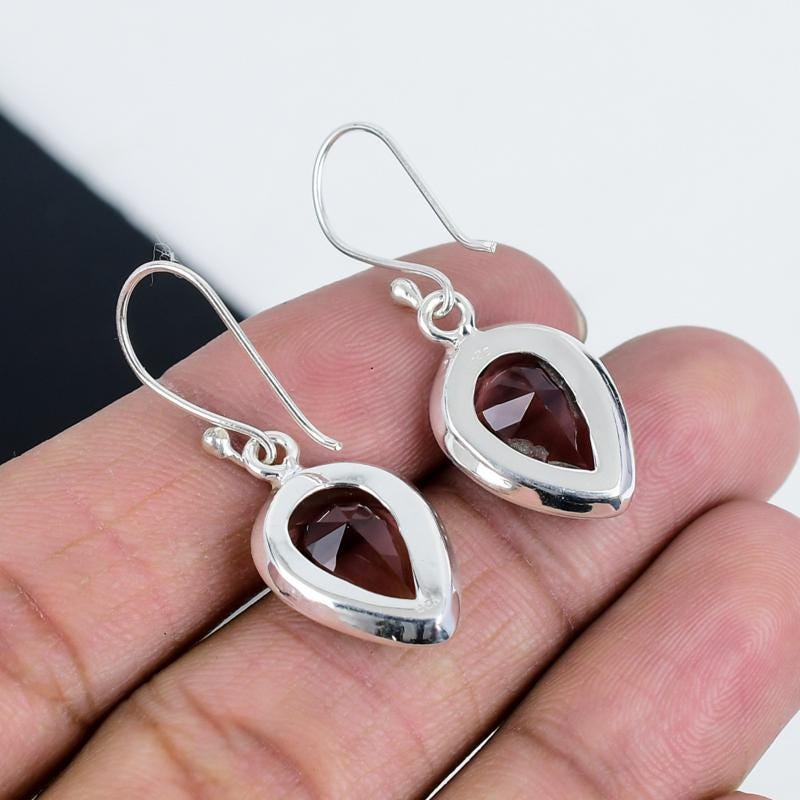 Pink Amethyst Gemstone Earrings