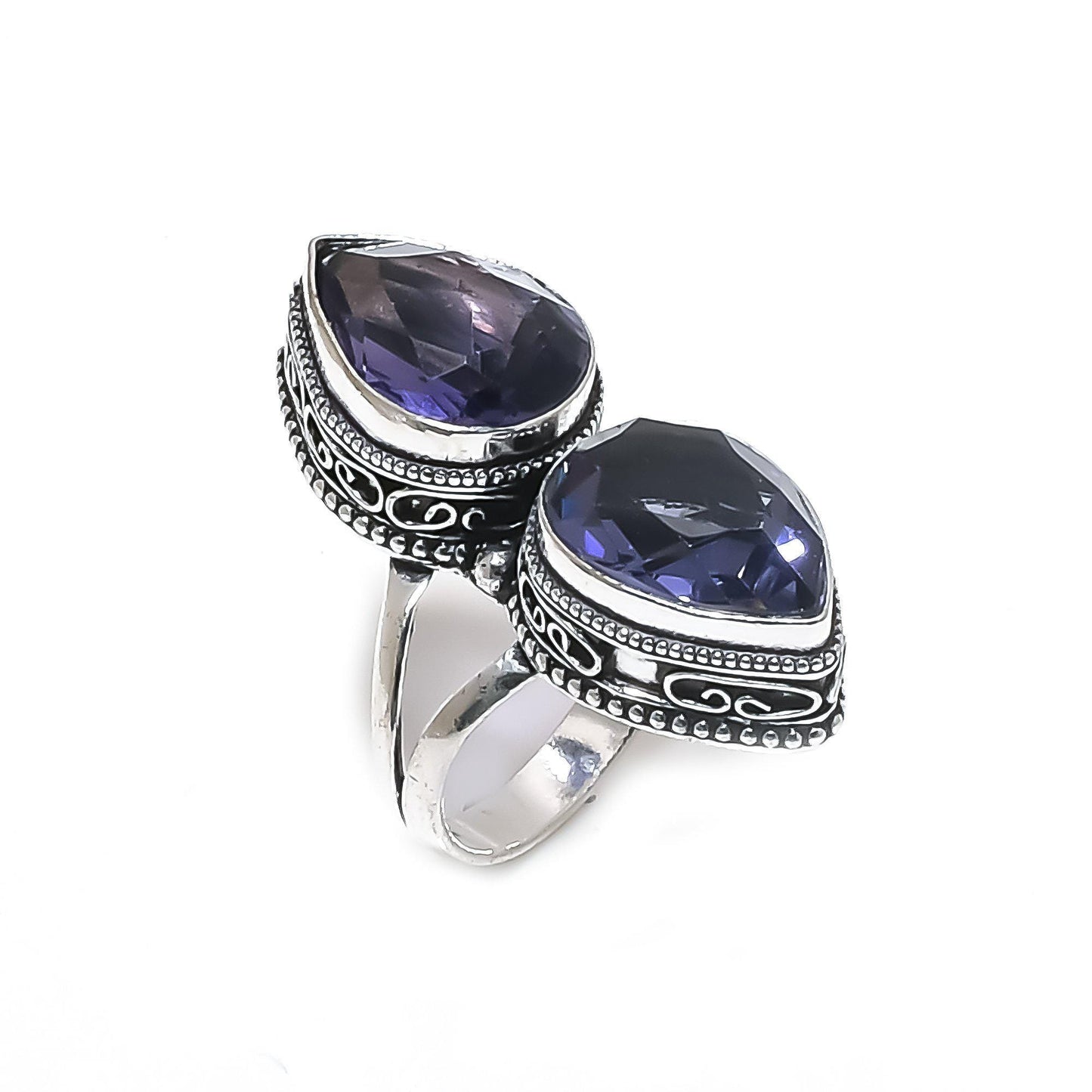 Purple Amethyst Gemstone Ring