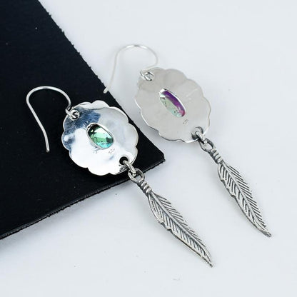 Rainbow Mystic Topaz Gemstone Earrings