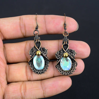 Rainbow Mystic Topaz Gemstone Earrings