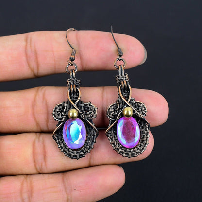 Rainbow Mystic Topaz Gemstone Earrings
