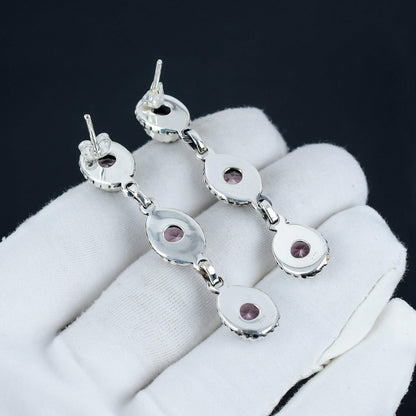 Pink Kunzite Gemstone Earrings